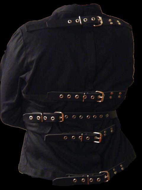 leather straps straight jacket strait jacket