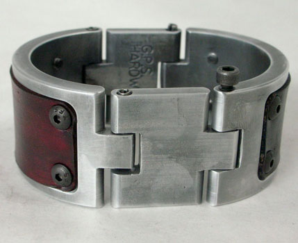 Metal and Leather Cuff 