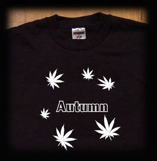 autumn t shirt weed
